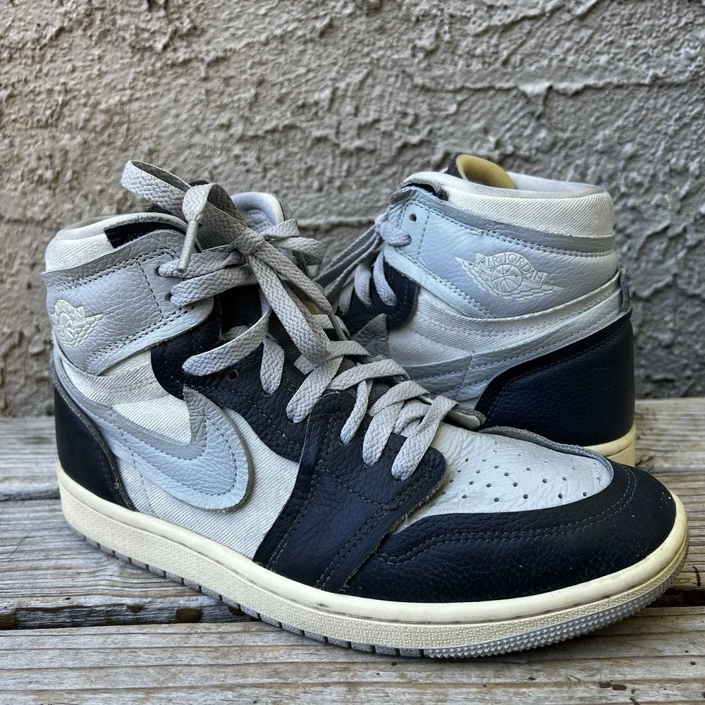 Jordan 1 Shoes Women Size 9 MM High Anthracite/Neutral Grey-Sail W/ Box
